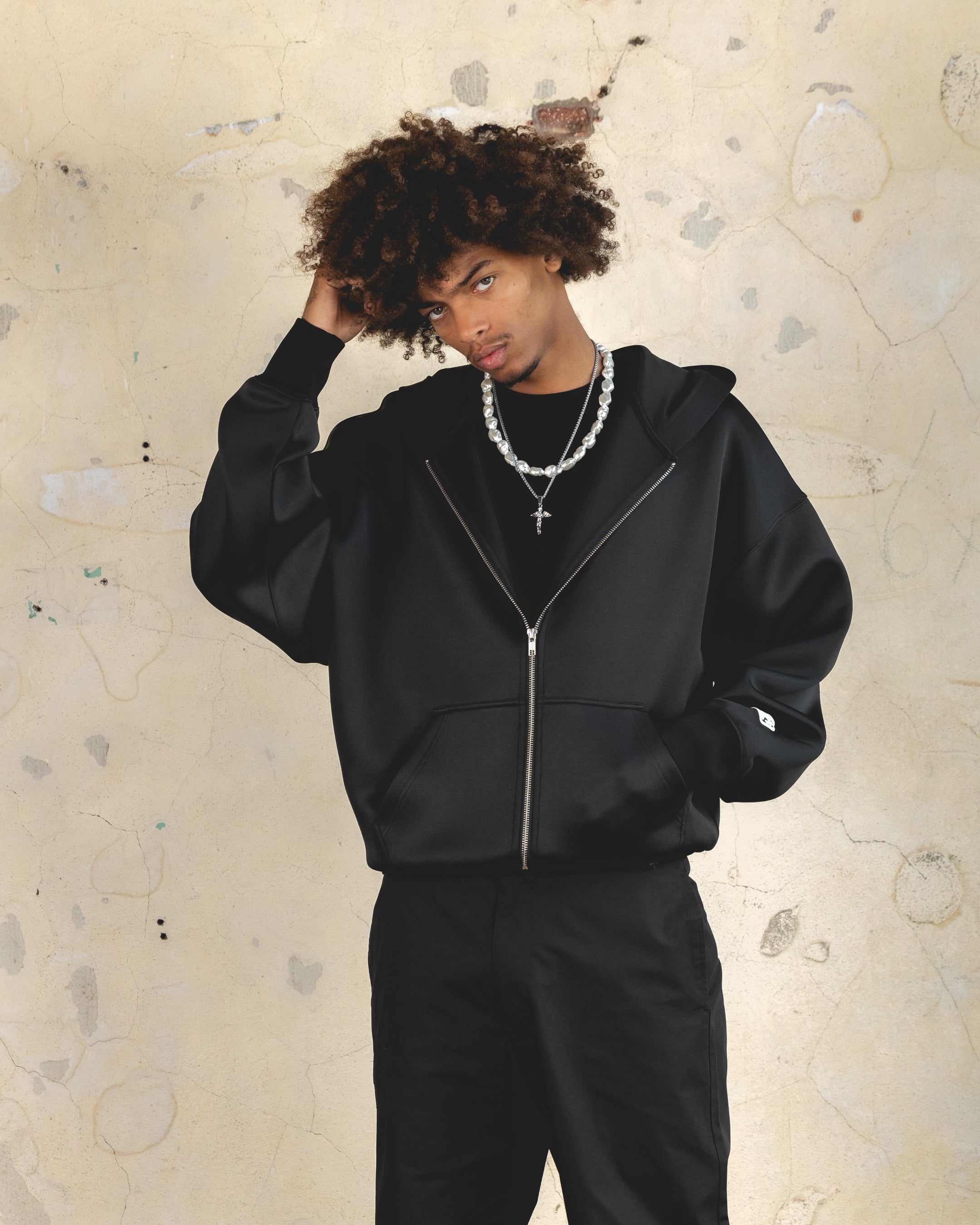 404 Function Zip Hoodie Black - Stylish & Comfortable Men's Hooded Sweatshirt for Casual Wear, Gym & Outdoor Activities