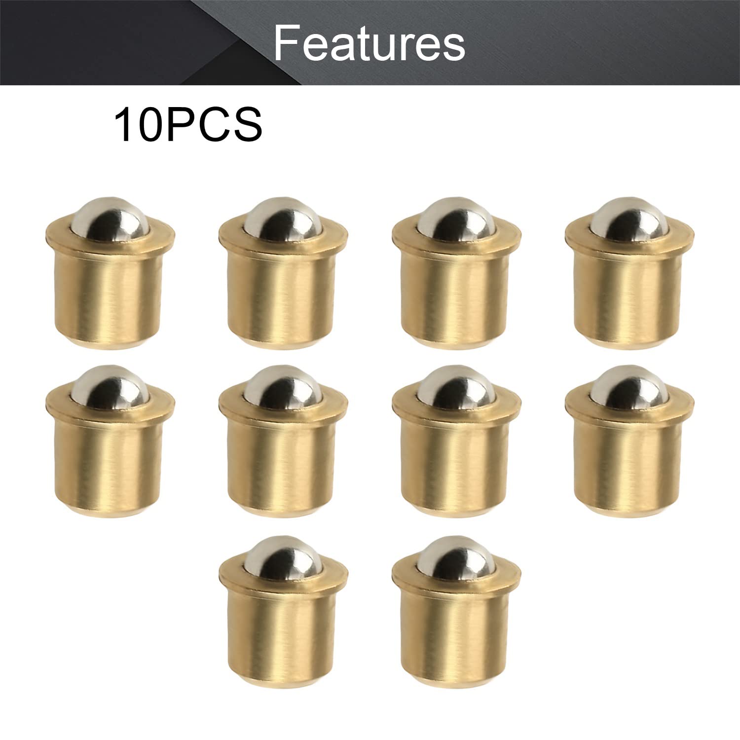 10Pcs MroMax Brass Ball Catch for Closet Doors - 0.31
