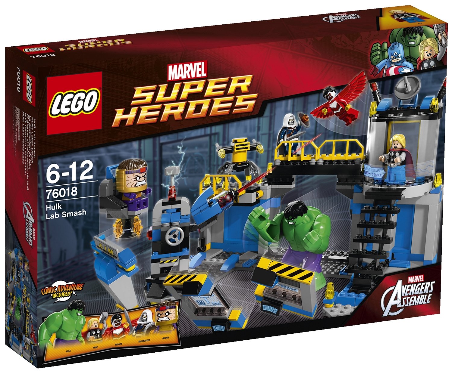 LEGO Super Heroes Hulk Lab Smash Attack Building Set (76018) - Superhero Toy for Kids & Collectors, Perfect for Playtime & Display