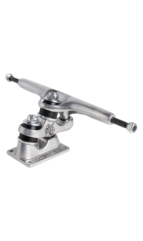Gullwing Sidewinder II Skateboard Trucks 10 Inch Silver - Perfect for Cruising, Carving & Downhill Longboarding