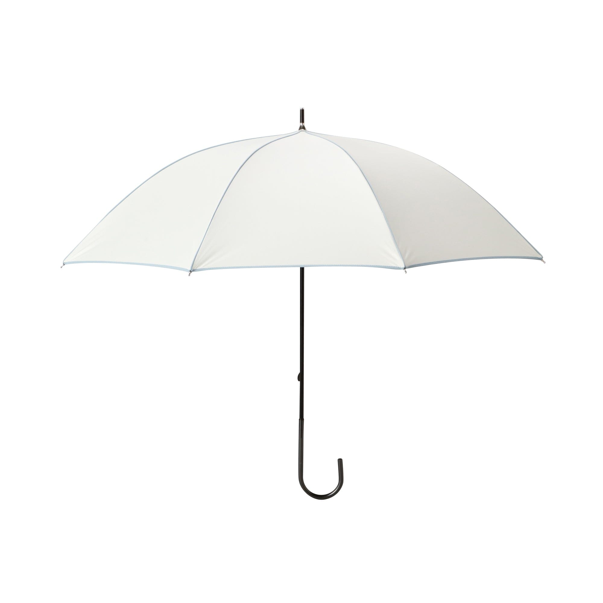 50cm White Blackout Piping Long Umbrella for Outdoor Rain Protection - Perfect for Walking, Commuting, and Travel
