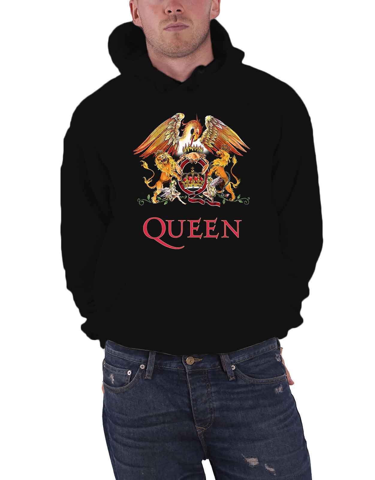 Classic Crest Band Logo Hoodie - Official Men's Black Pullover Sweatshirt | Casual Wear, Street Style & Everyday Comfort