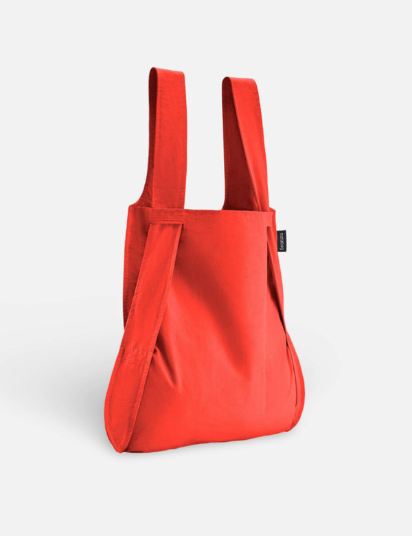 Eco-Friendly Reusable Tote Bag - Bright Red Cotton Shopping Bag with Reinforced Handles | Perfect for Grocery Shopping, Beach Trips & Farmers Market