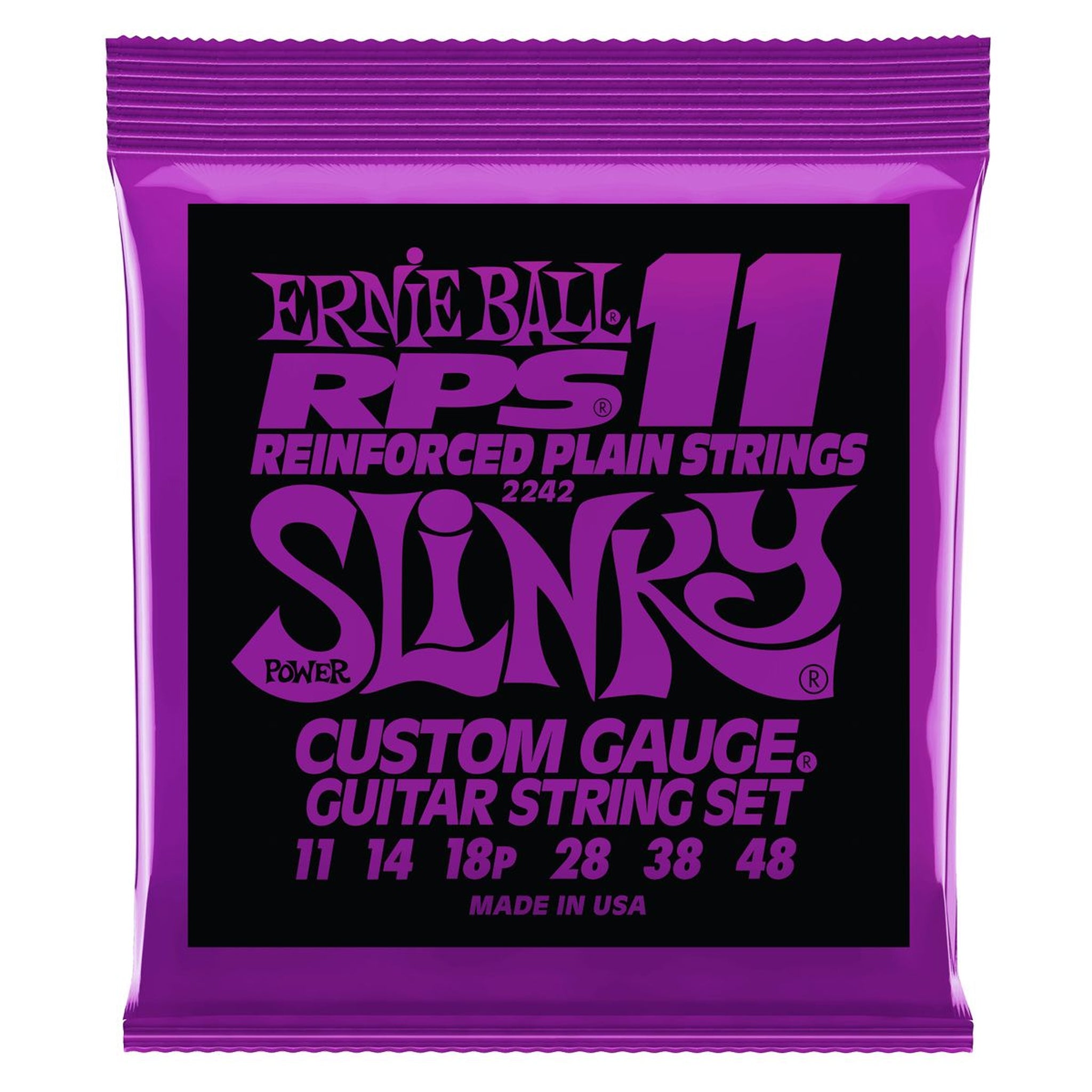 Ernie Ball RPS Power Slinky Electric Guitar Strings 11-48 Gauge - Perfect for Rock, Metal & Heavy Playing Styles