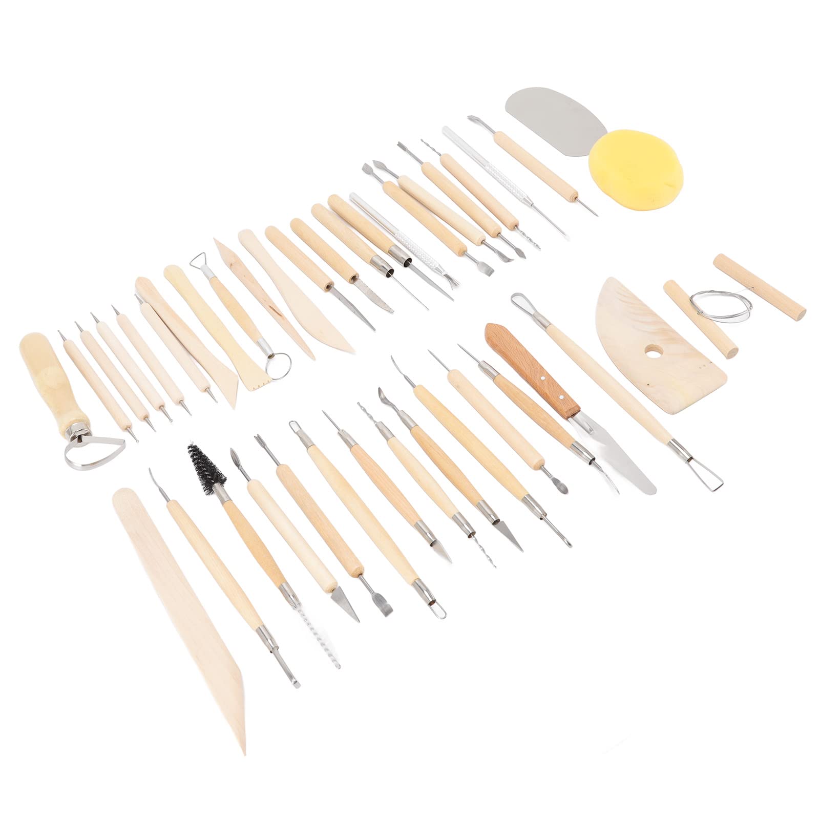Premium 41-Piece Stainless Steel Polymer Clay Sculpting Tools Set - Fine Detail Crafting Kit for Jewelry, Miniatures & DIY Art Projects - Perfect for Beginners & Professional Artists