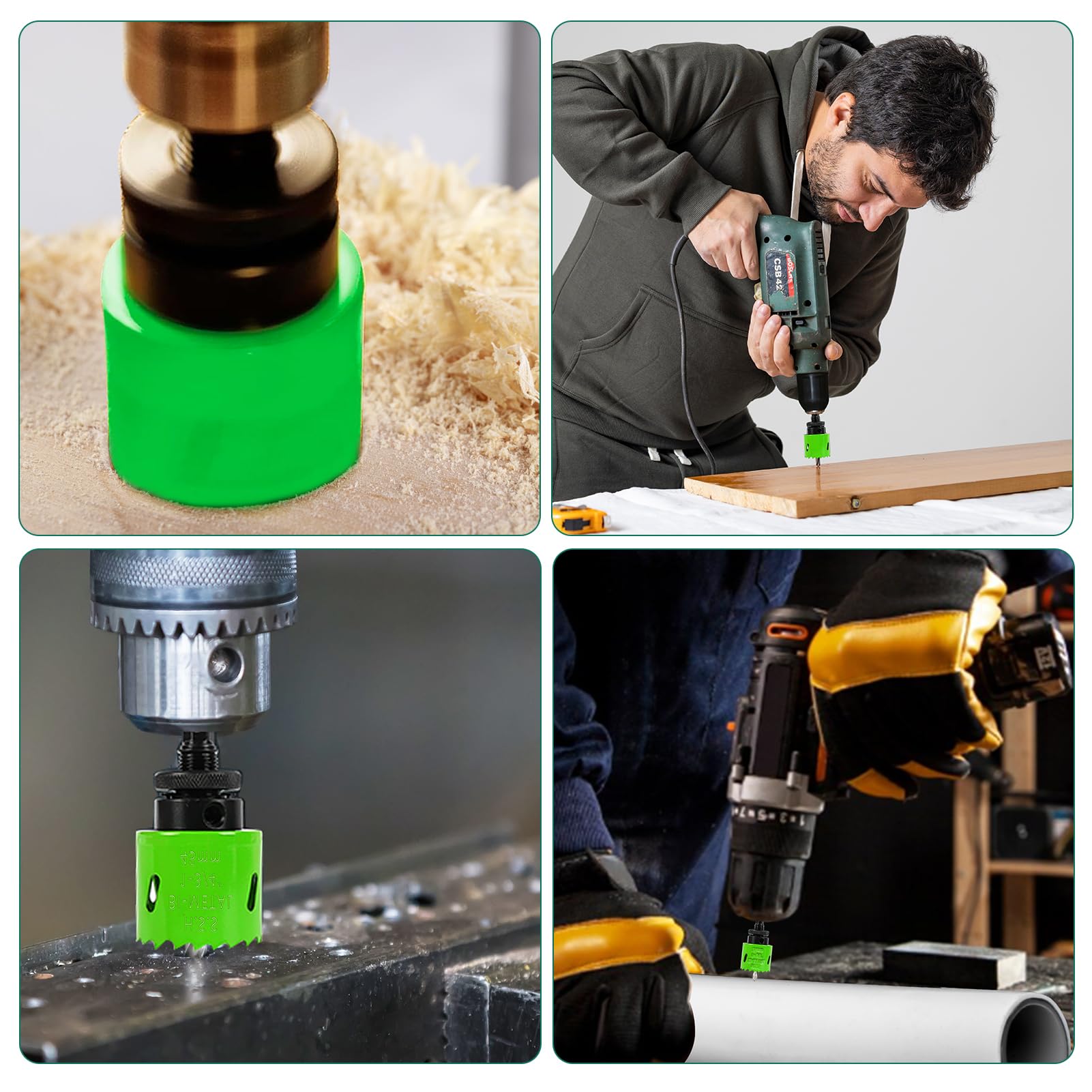 Bi-Metal Hole Saw Kit 10PCS - 3/4