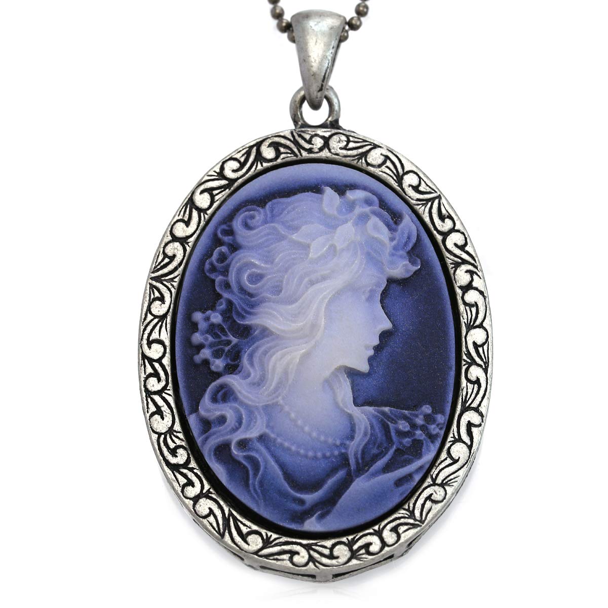 SoulBreeze Cameo Pendant Necklace for Women - Vintage Floral Charm Jewelry - Perfect for Weddings, Parties & Everyday Elegance