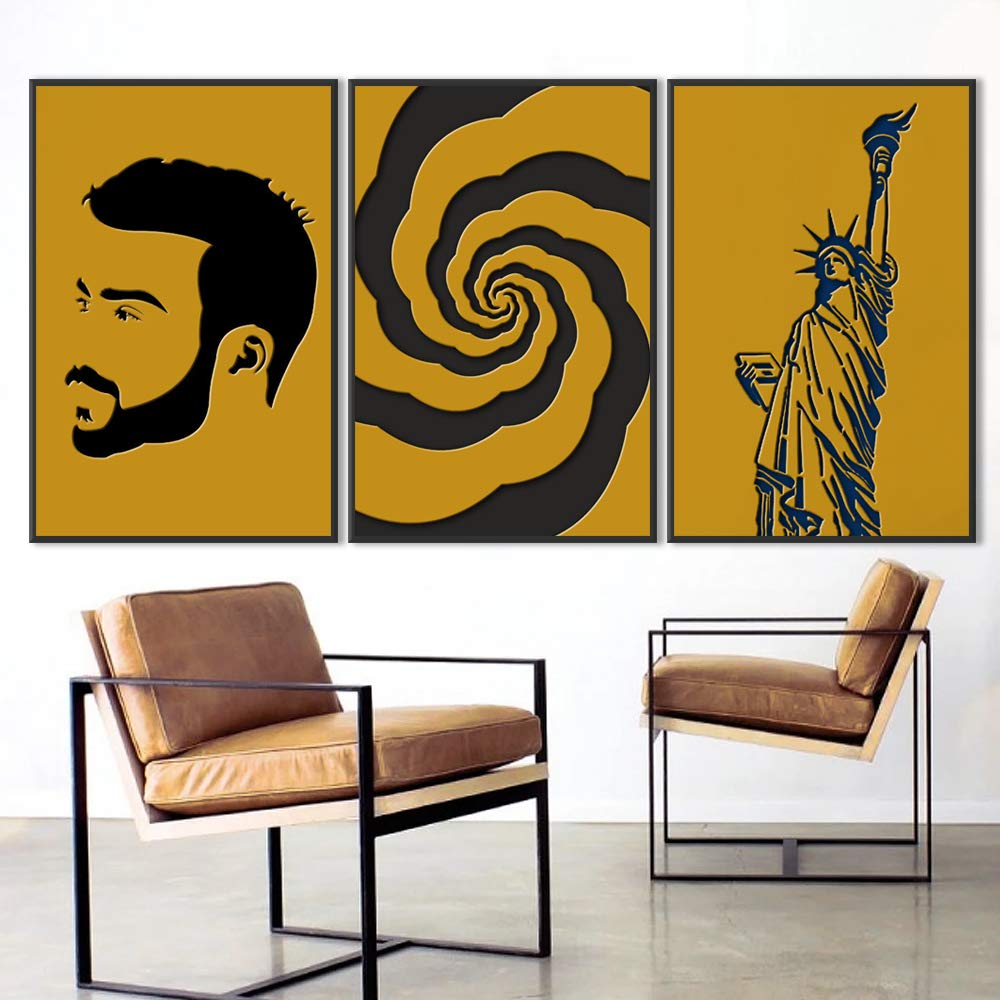 Wall26 3-Panel Framed Canvas Wall Art Set - Modern Cityscape Building Theme Print for Living Room & Bedroom Decor - 16x24 Inch Ready-to-Hang Home Decoration - Perfect for Apartments, Offices & Gifts