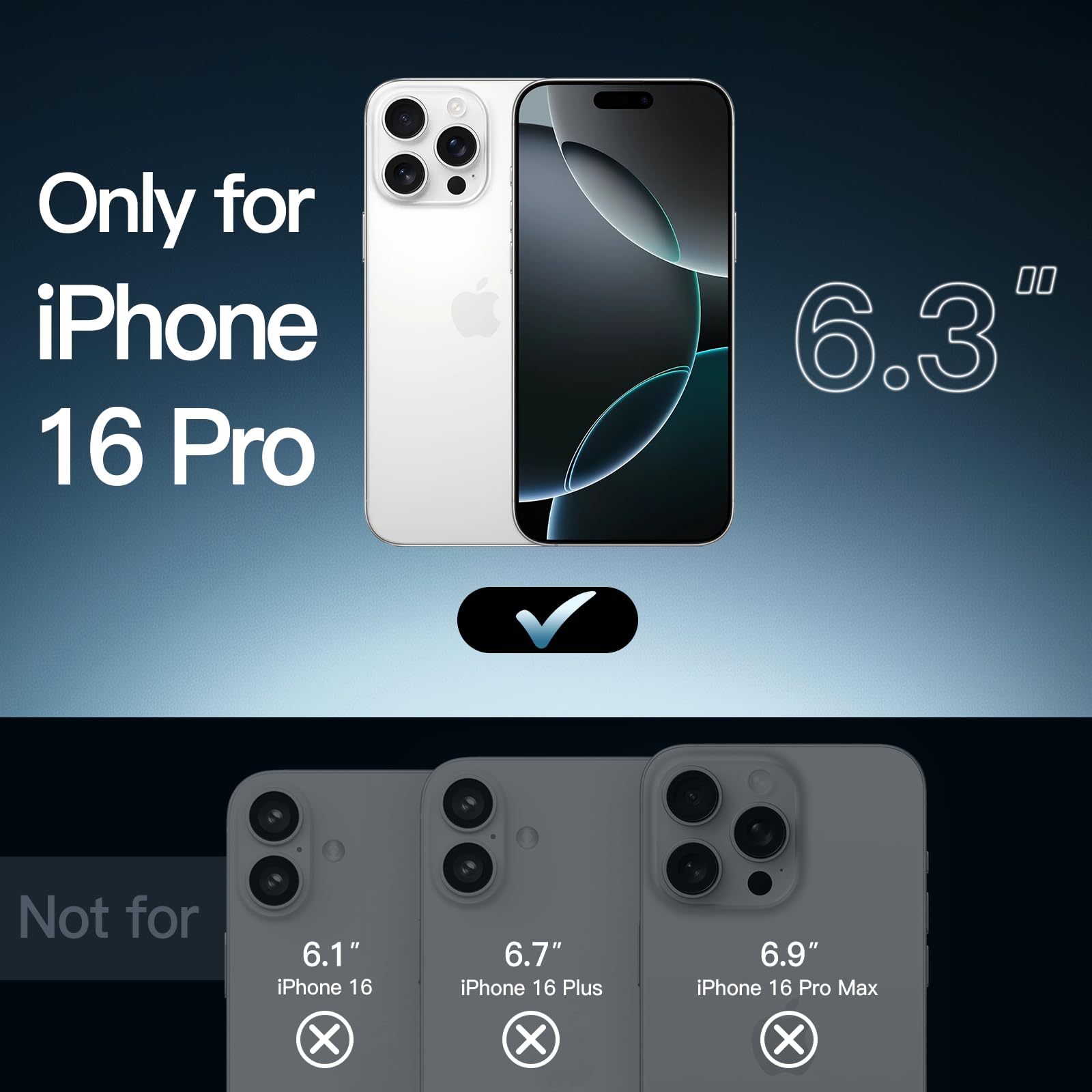 JETech Magnetic Case for iPhone 16 Pro 6.3-Inch | MagSafe Compatible | Shockproof & Anti-Scratch Clear Back Bumper Cover | Perfect for Daily Use, Outdoor Activities & Wireless Charging