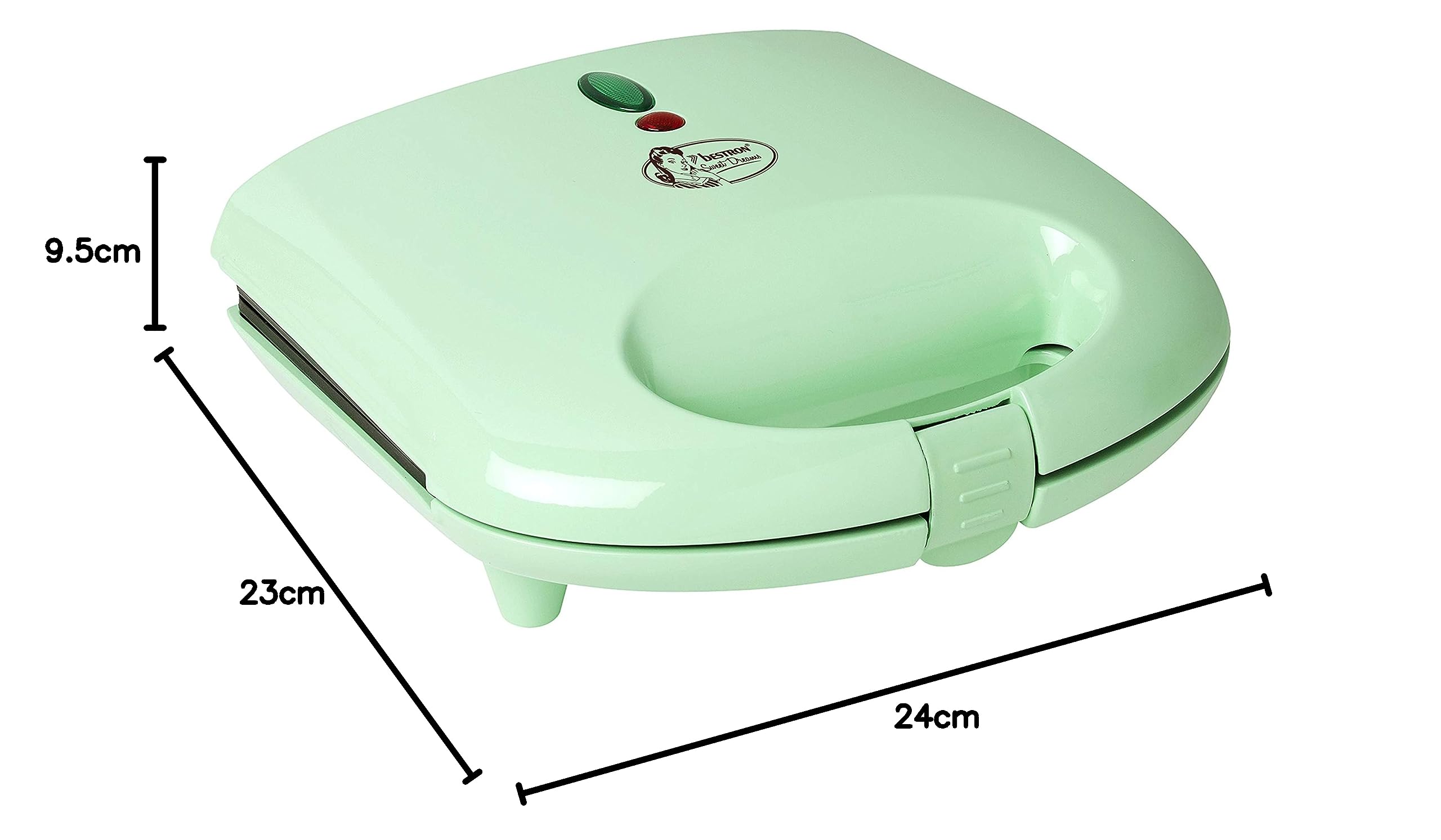 Best Belgian Waffle Maker with Non-Stick Plates & LED Indicator - 700W Sweet Dreams Collection (Green) - Perfect for Breakfast, Brunch & Family Gatherings
