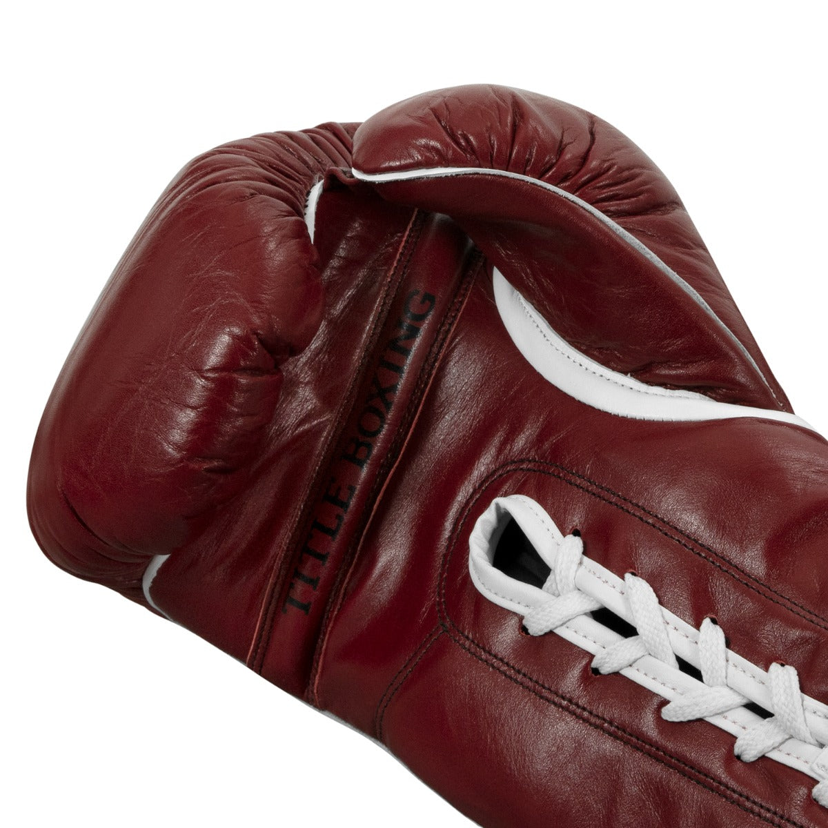 TITLE Boxing Old School Leather Lace-Up Sparring Gloves - Professional Training & Heavy Bag Workouts for Boxing, MMA & Fitness
