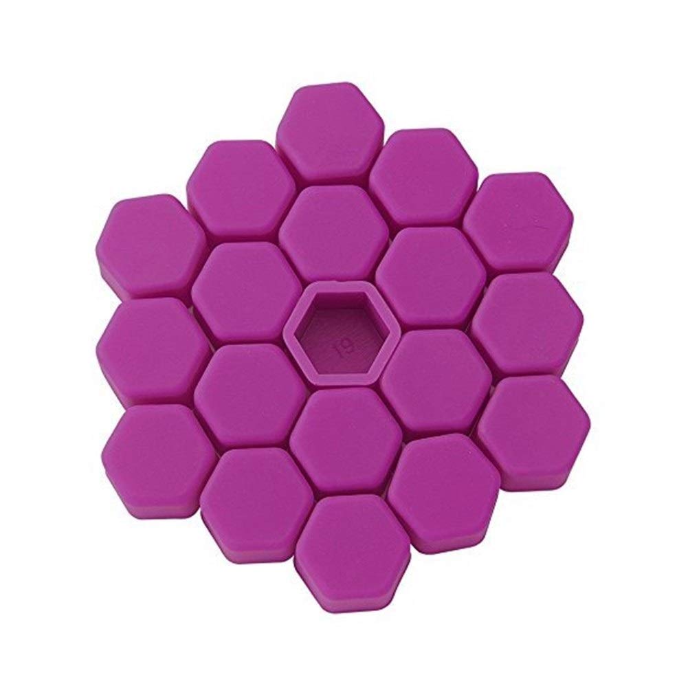 Xianglaa 20-Piece Silicone Car Wheel Nut & Bolt Cover Set - Dustproof Tire Valve Screw Cap Protector (17mm, Rose Red) | Essential Protection for Cars, Trucks & SUVs | Perfect for Road Trips & Off-Road Adventures