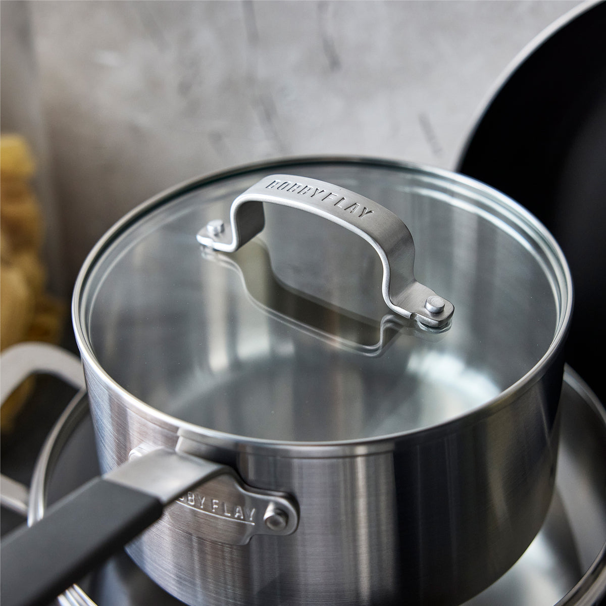 Bobby Flay by GreenPan Stainless Steel 12-Piece Cookware Set - PFAS-Free, Nonstick, Uncoated | Perfect for Healthy Cooking, Frying & Baking in Modern Kitchens