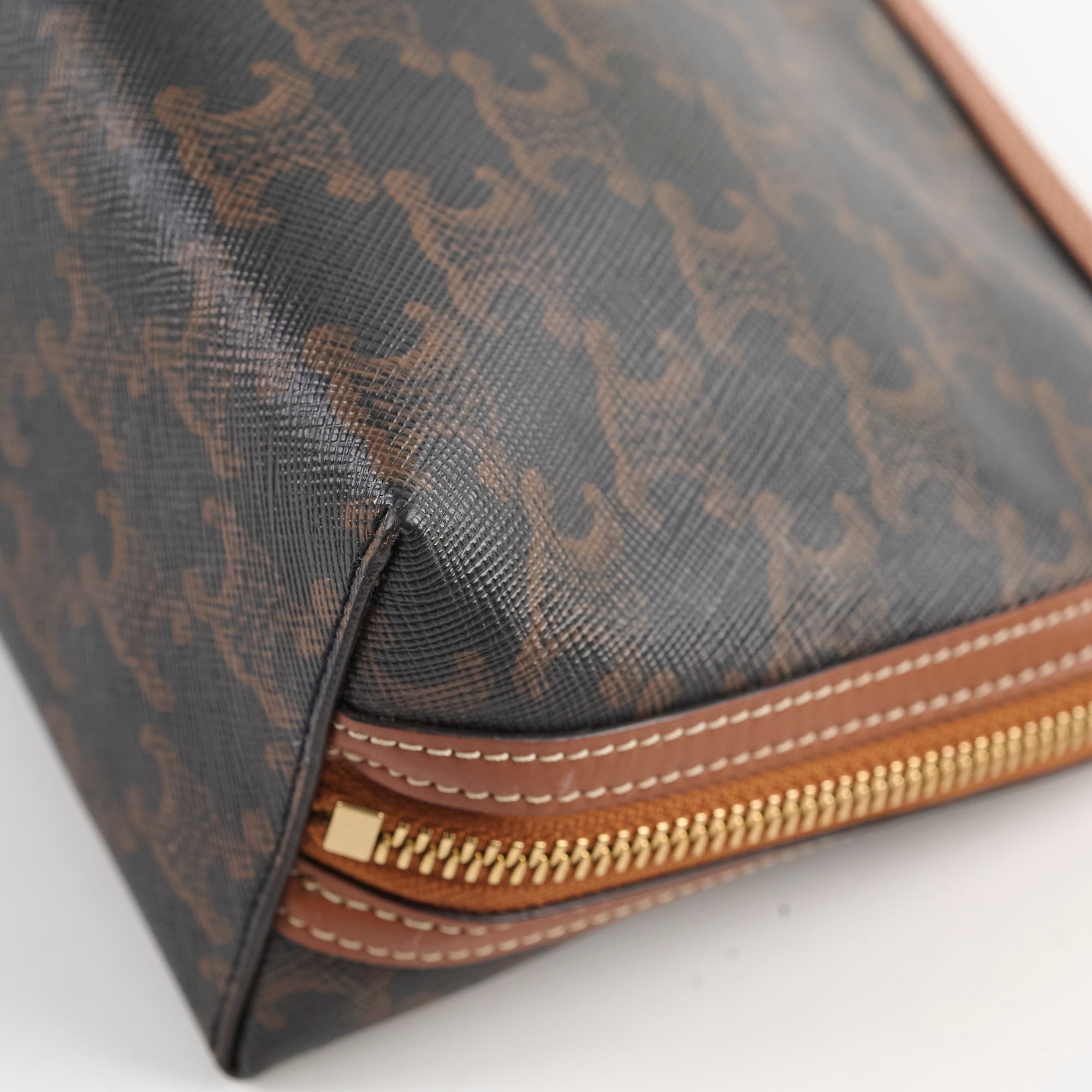 Celine Medium Triomphe Chain Bag in Tan Canvas - Luxury Crossbody Purse for Women, Perfect for Date Night & Evening Events
