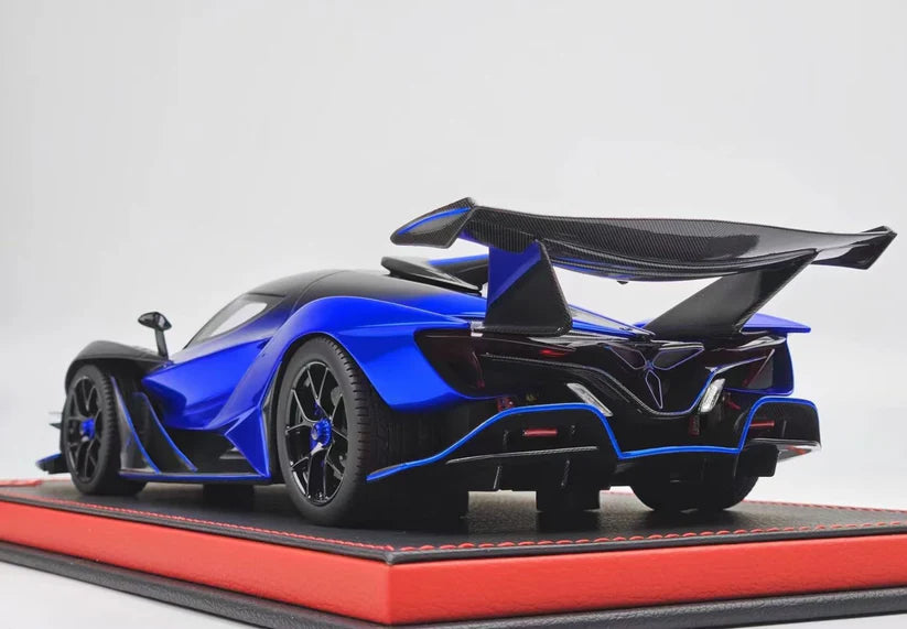 Peako 1:18 Scale Apollo IE Blue Dragon Diecast Model Car - Collectible Sports Car for Display, Gifts & Racing Enthusiasts