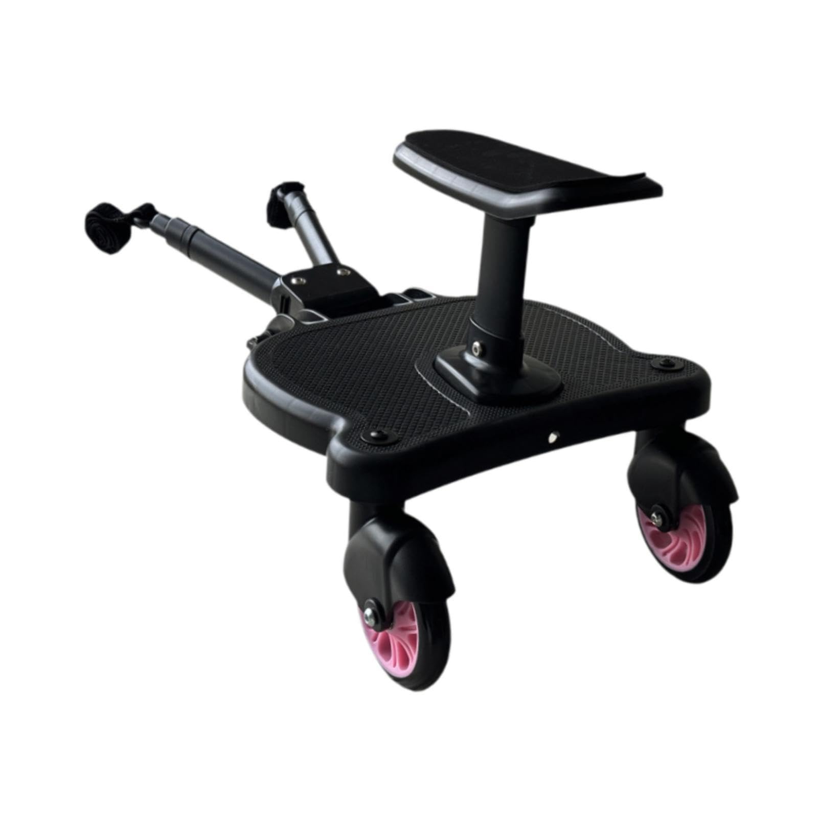 Universal Stroller Board for Kids - Ride-On Attachment Holds Up to 25kg/55lbs with Pink Wheels | Perfect for Toddlers & Siblings on Walks, Shopping & Travel