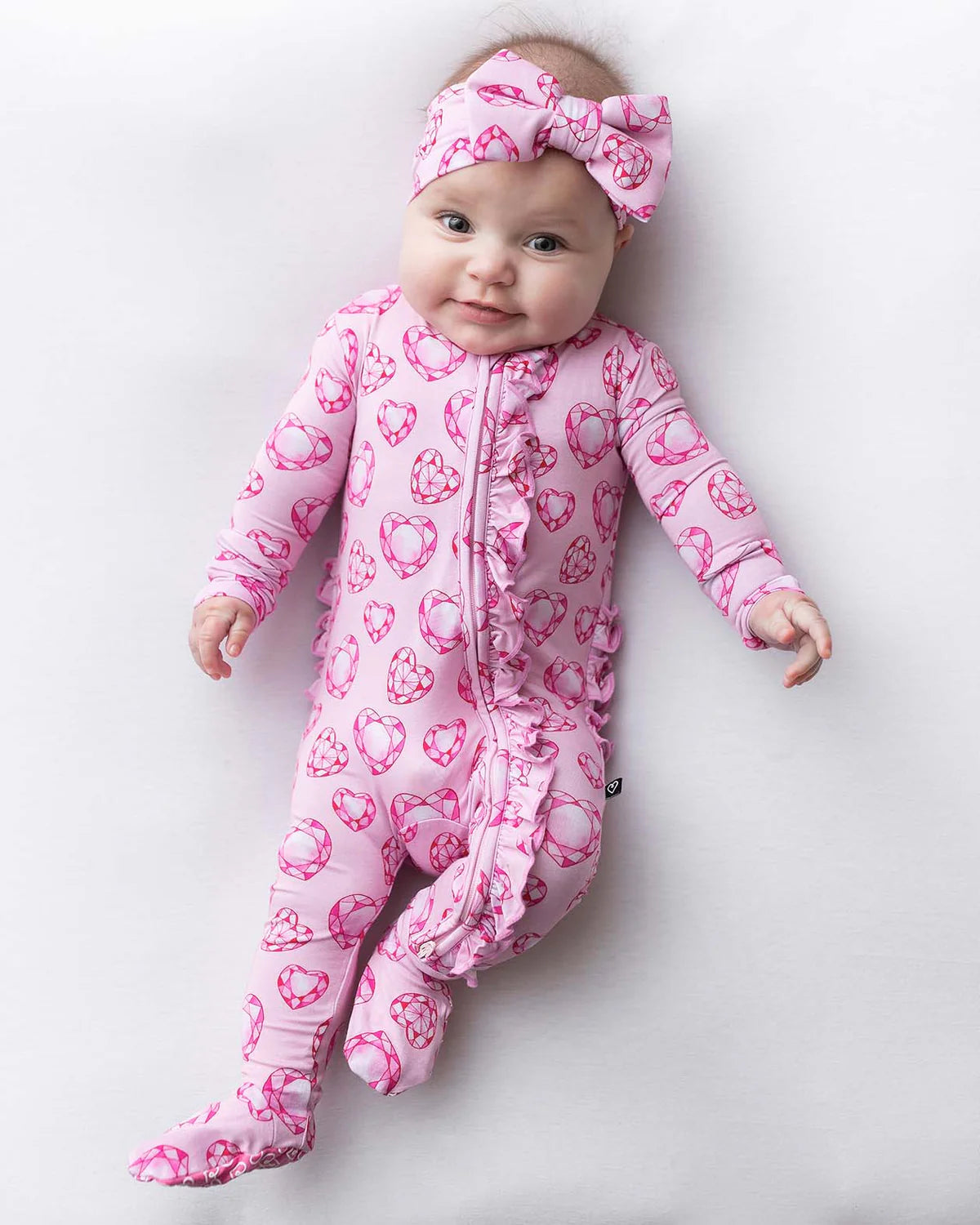 Lev Baby Jade Ruffled Zippered Footie Pajamas - Soft & Cozy Infant Sleepwear for Boys & Girls - Perfect for Nursery, Bedtime & Playtime