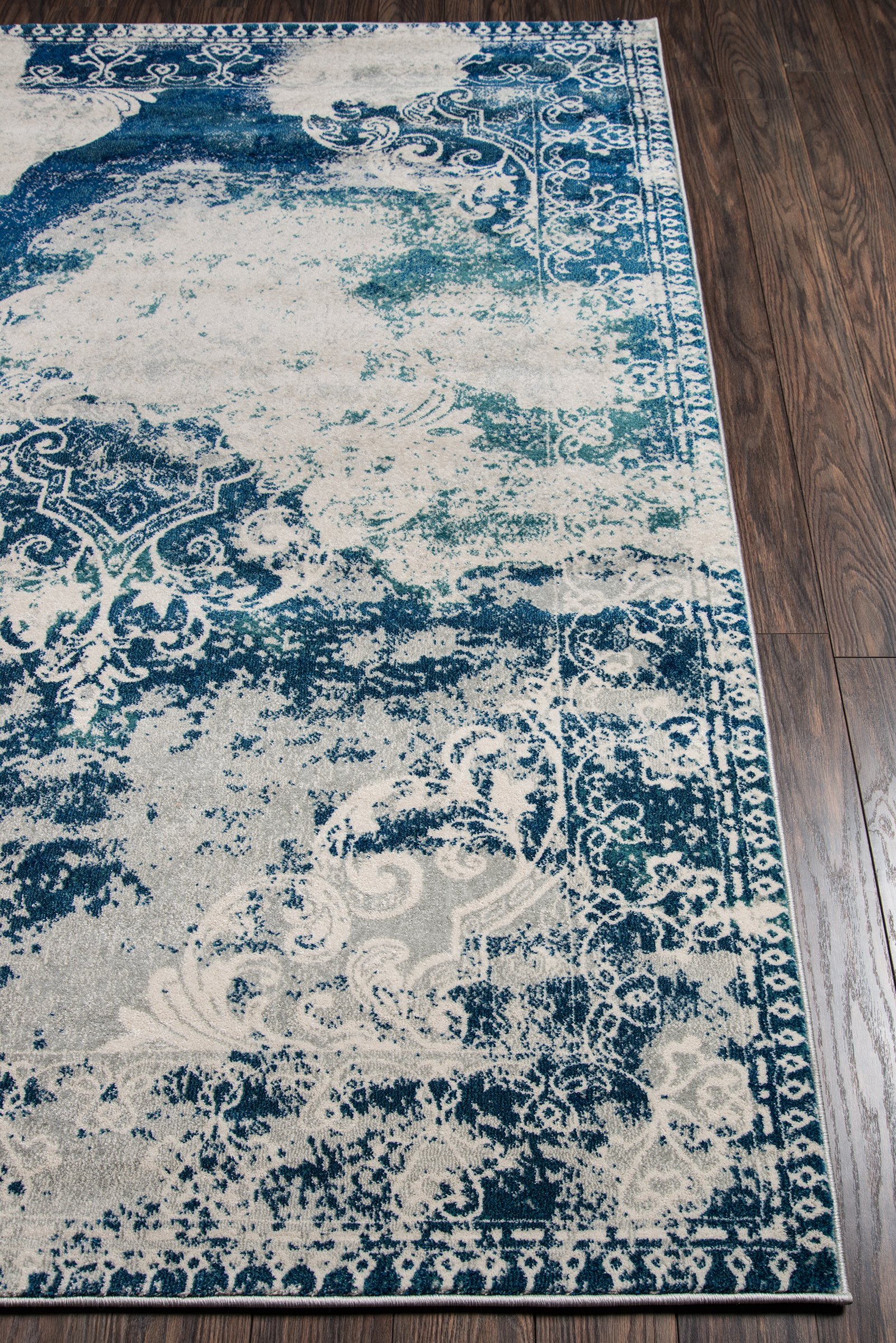 Momeni Loft Collection Contemporary Blue Area Rug 7'10