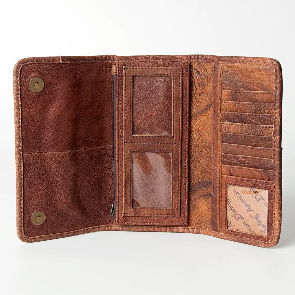 American Darling Genuine Leather Floral Wallet for Women - Stylish & Durable Bifold Wallet with Multiple Card Slots - Perfect for Everyday Use, Travel & Gift Giving