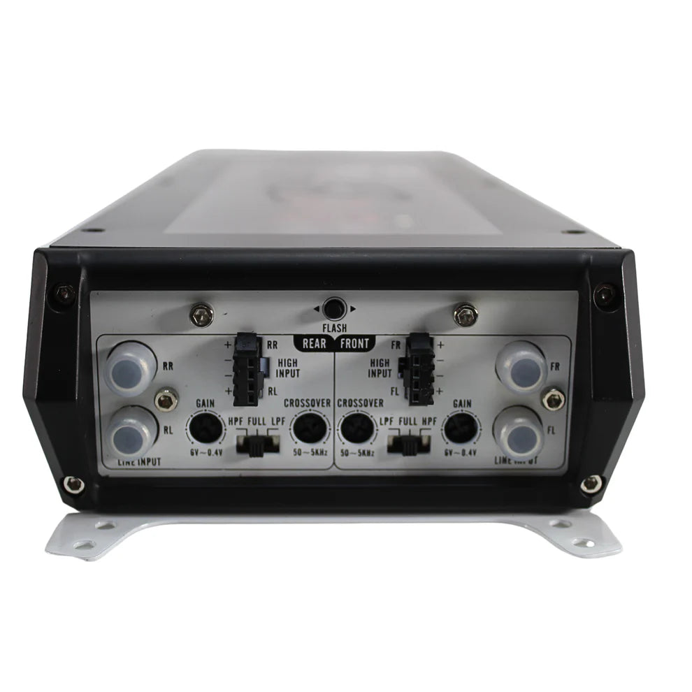 B2 Audio RIOT 1800W 2 Ohm Class D 4 Channel Car Amplifier with RGB LED Lighting - Powerful Car Audio System for Enhanced Sound Quality in Vehicles