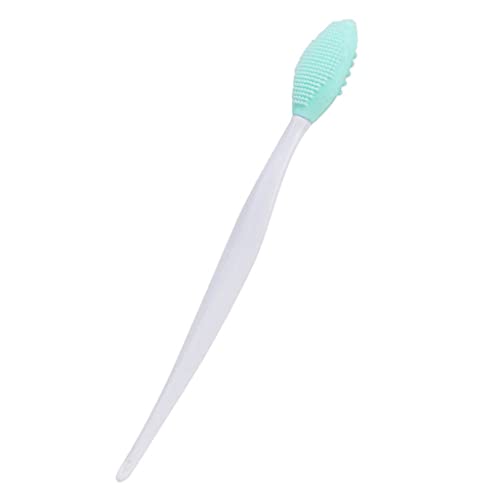 Newmind Silicone Exfoliating Double-Sided Lip Brush - Gentle Exfoliator & Massager for Soft Lips | Perfect for Lip Care, Makeup Prep & Skincare Routine (Green)