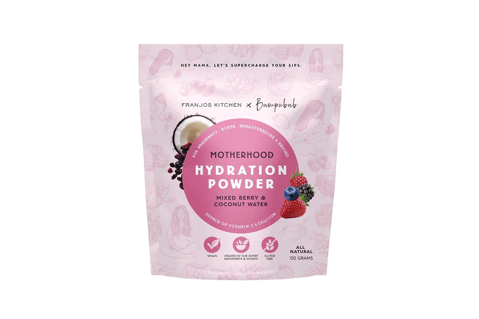 Franjos Hydration Powder - Mixed Berry Flavor | Electrolyte Drink Mix for Energy & Recovery | Perfect for Workouts, Hiking & Travel