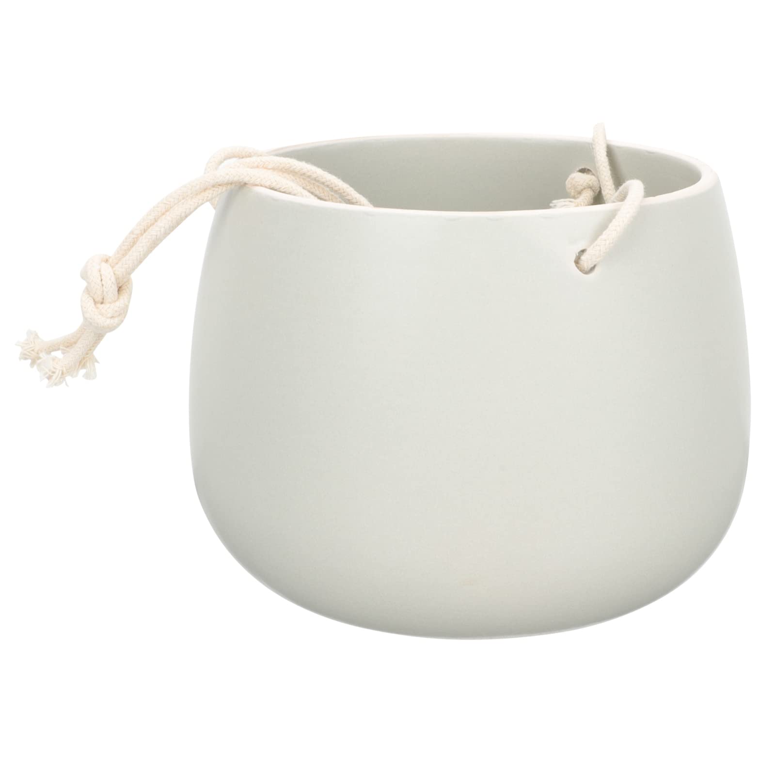 YARNOW Ceramic Hanging Planters for Indoor & Outdoor Use - Light Green Hanging Flower Pot Basket with Drainage Holes - Perfect for Garden, Patio, Balcony, and Home Decor