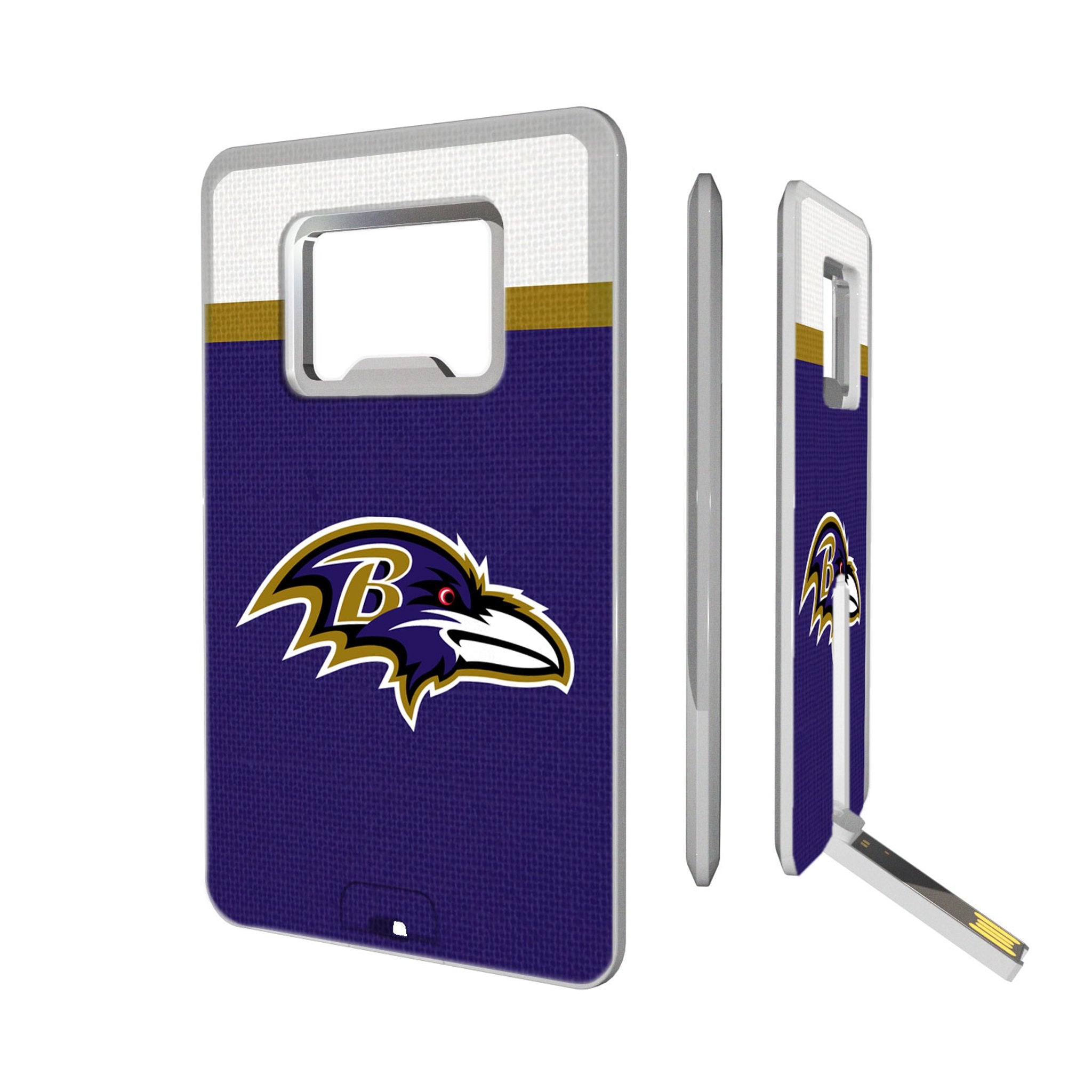 Baltimore Ravens NFL Team Logo 32GB USB Flash Drive with Bottle Opener - Portable Memory Stick for Football Fans, Office, School & Travel Accessories