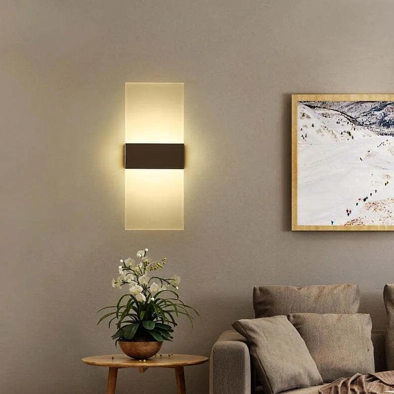 Modern Rectangular LED Bedroom Ceiling Light - Dimmable Up and Down Lighting Fixture for Home Decor | Perfect for Bedroom, Living Room & Hallway Ambience