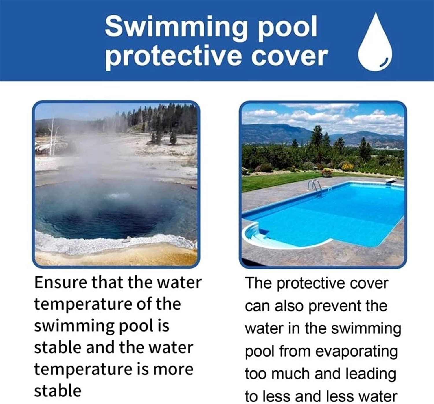 Blue Solar Pool Cover 5ft x 10ft - Insulated Bubble Blanket for Above Ground Swimming Pools | Summer Heat Retention & Energy Savings | Perfect for Backyard, Inflatable & Frame Pools