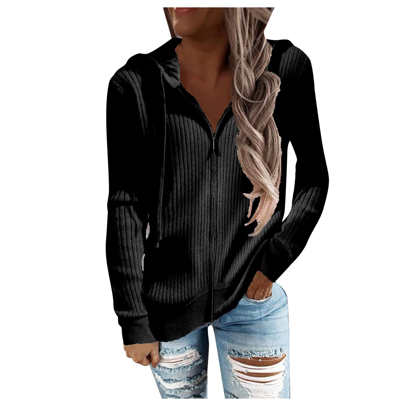 Women's Lightweight Long Cardigan Sweater - Open Front Loose Knit with Pockets | Casual Long Sleeve Cover-Up for Fall & Winter | Perfect for Office, Travel and Lounge Wear