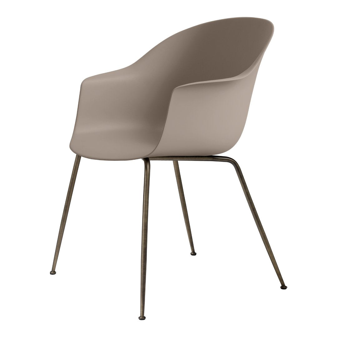 Modern Bat Dining Chair with Conic Base - Unupholstered Wooden Seat - Perfect for Kitchen, Dining Room & Restaurant Decor