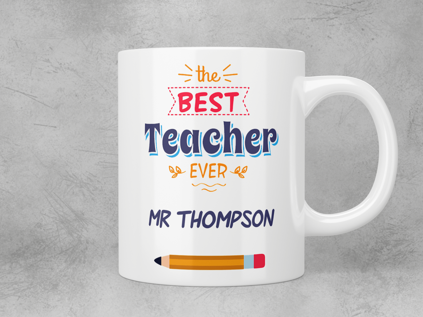 Best Teacher Ever Personalized Coffee Mug - Custom Name Gift for Educators, Appreciation Present - Perfect for Teacher's Day, Retirement, Thank You Gifts