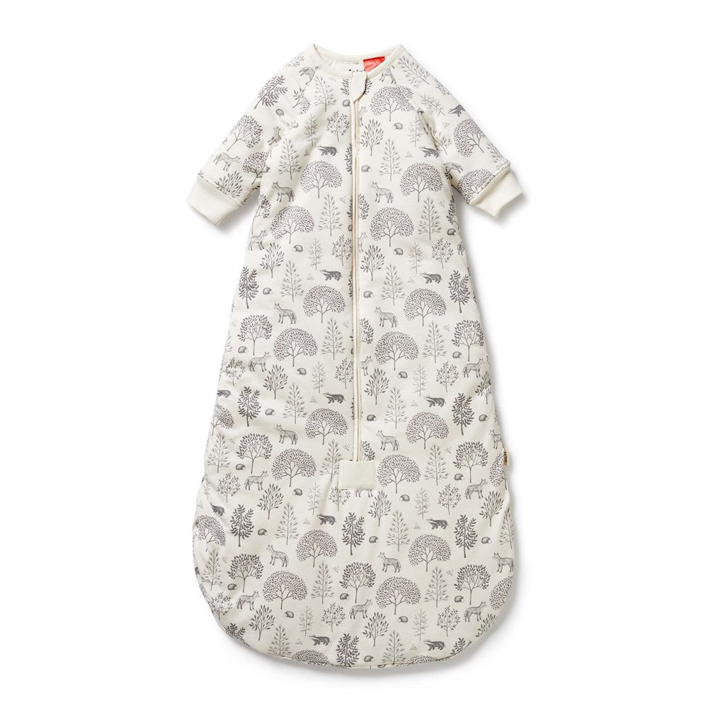 Organic Cotton Long Sleeve Sleeping Bag for Babies - 3.5 TOG Warmth - Perfect for Nursery, Daycare & Winter Outdoor Adventures