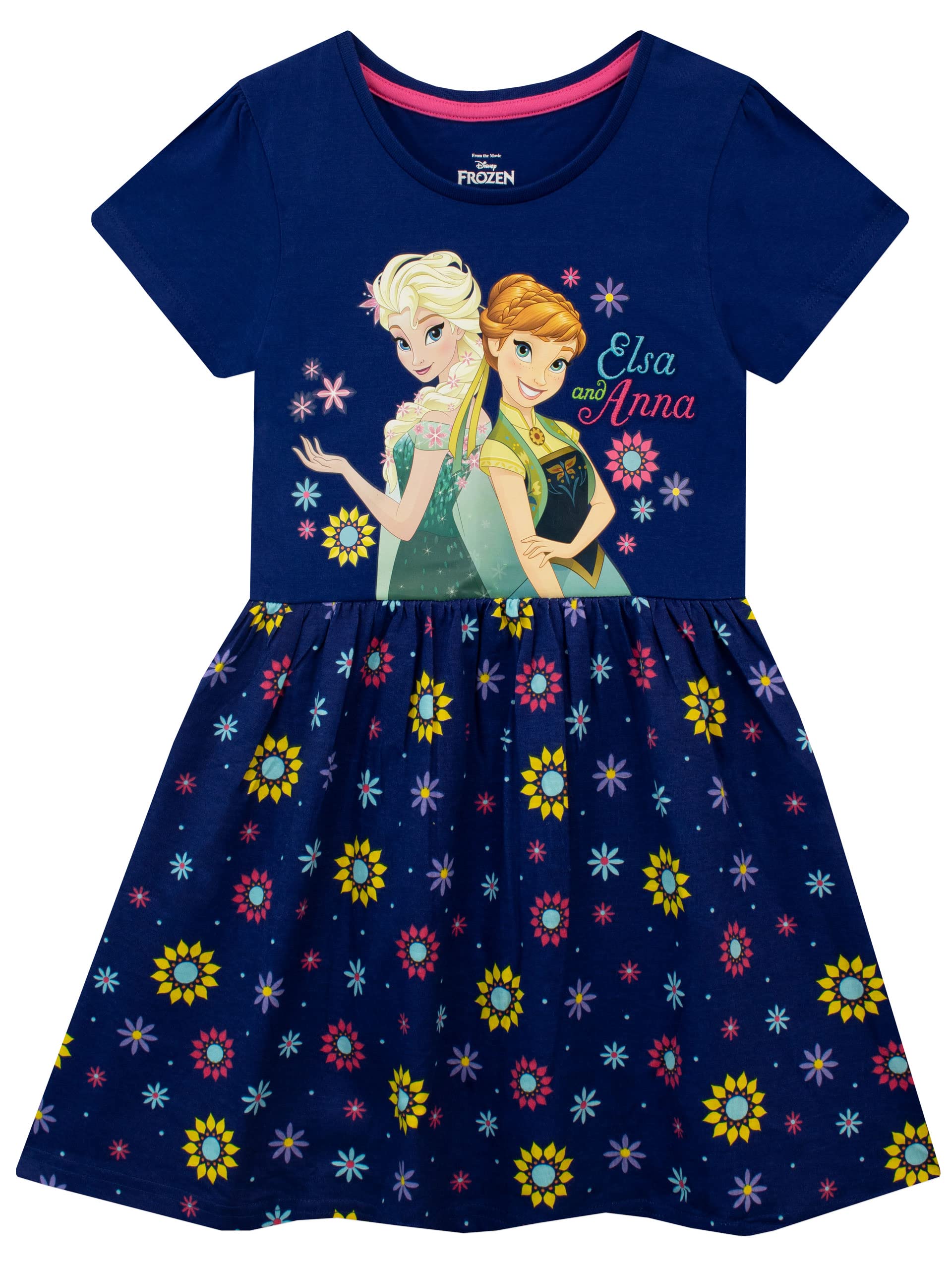 Disney Frozen Anna & Elsa Princess Dress for Girls | Long Sleeve Costume for Halloween, Birthday Party & Dress-Up Play | Official Disney Merchandise