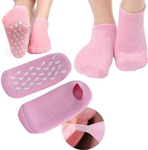 SHNMN Moisturizing Gel Socks for Dry Cracked Feet - Ultra Soft Spa Quality Foot Gloves with Hydrating Gel - Pain Relief & Skin Repair Socks for Men & Women - Reusable Moisturizing Socks for Home Spa, Night Treatment & Cracked Heel Care