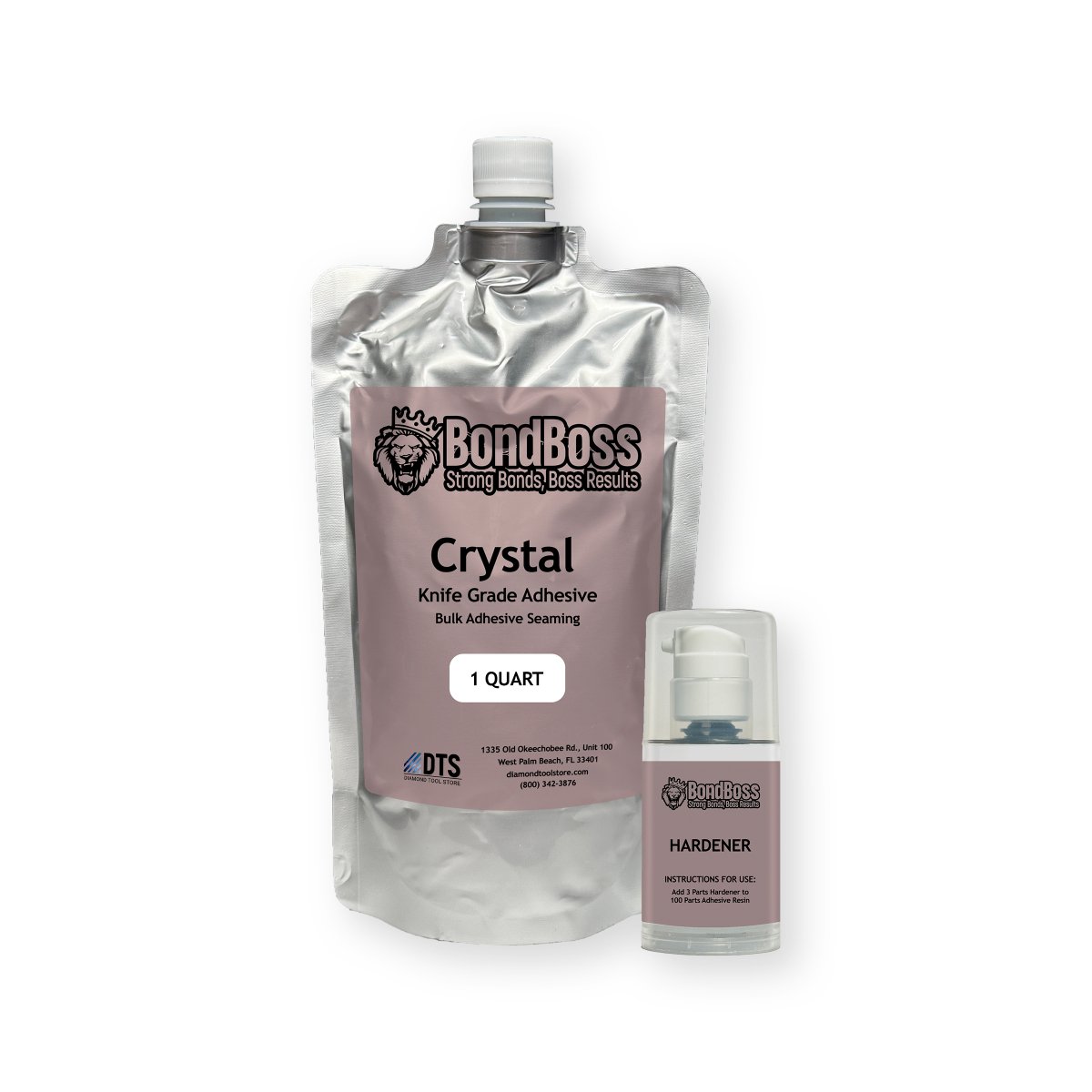 BondBoss™ Crystal Clear Super Strong Knife Grade Adhesive - Industrial Strength Glue for Metal, Plastic, Wood, Ceramic - Perfect for DIY Projects, Home Repairs, and Crafting