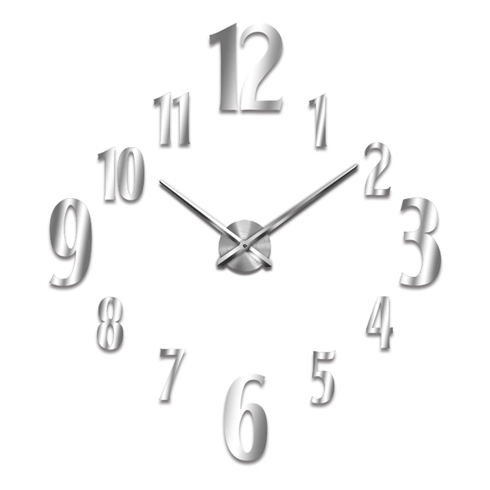 TOMYEUS Modern Acrylic Mirror Wall Clock - DIY Creative Borderless Silent Clock for Home, Office, School & Classroom Decor - Perfect for Living Room, Bedroom, Study and Workspace Decoration