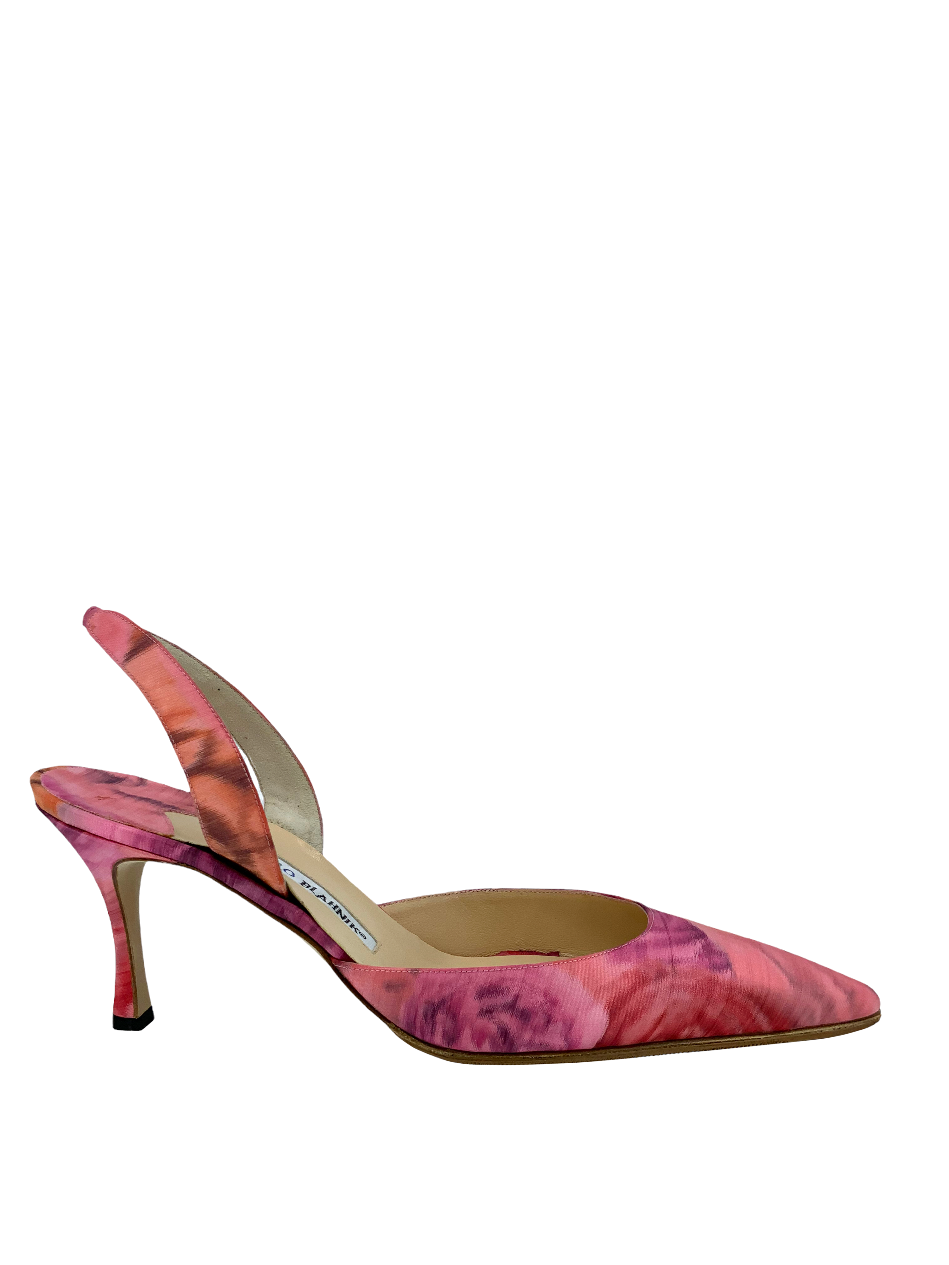Manolo Blahnik Carolyne Satin Slingback Heels - Women's Size 10.5 Luxury Dress Pumps for Weddings, Parties & Special Occasions
