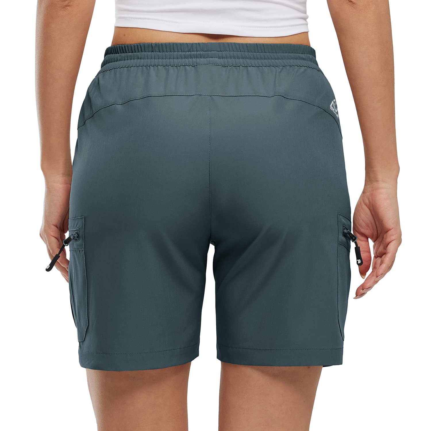 Gopune Women's Running Shorts with Zipper Pockets - Quick Dry Athletic Gym Workout Shorts for Yoga, Jogging & Training - High Waist Breathable Sports Shorts