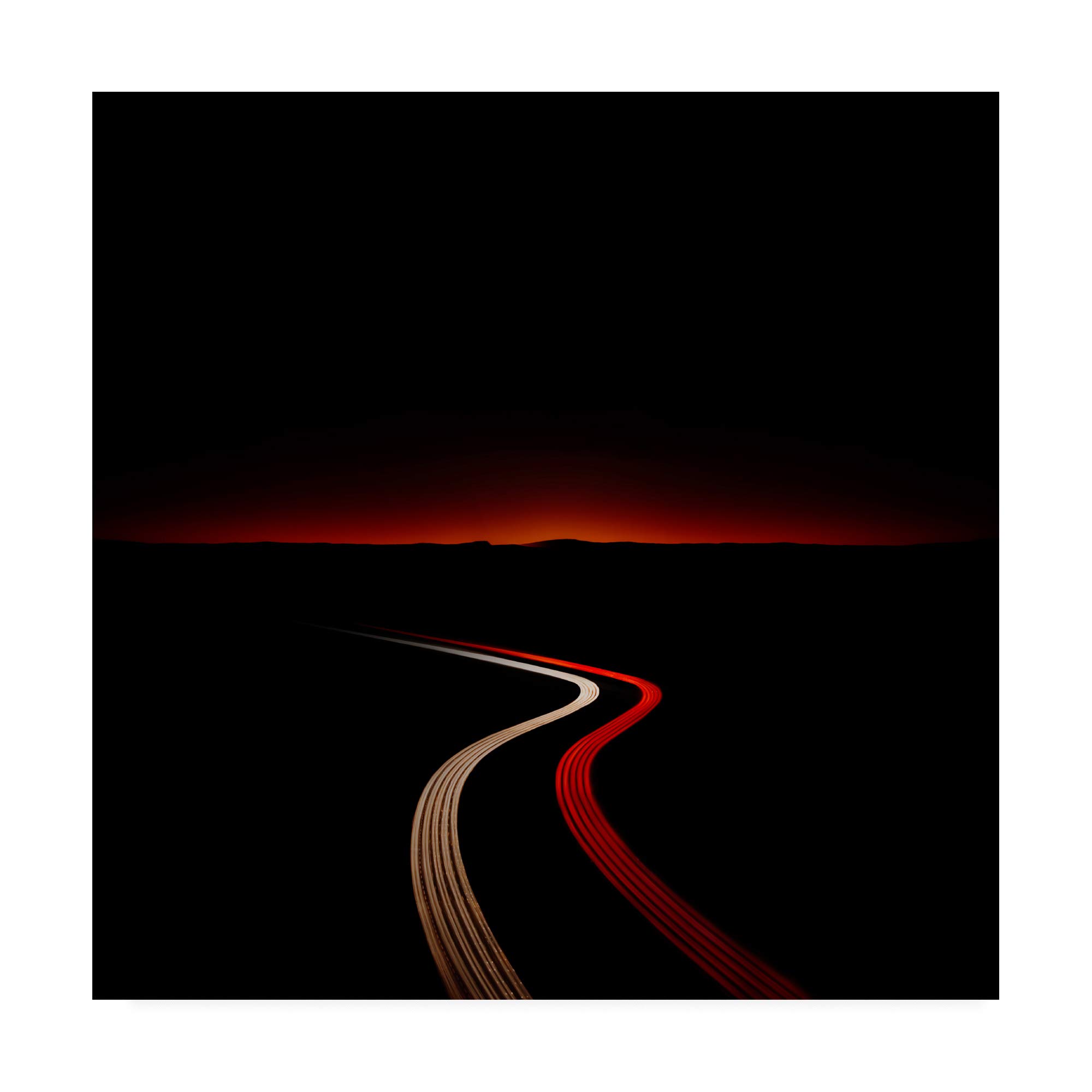 Trademark Fine Art - 18x18 Inch Mountain Horizon Exposure Canvas Print by Nadav Jonas - Perfect for Living Room, Bedroom & Office Wall Decor