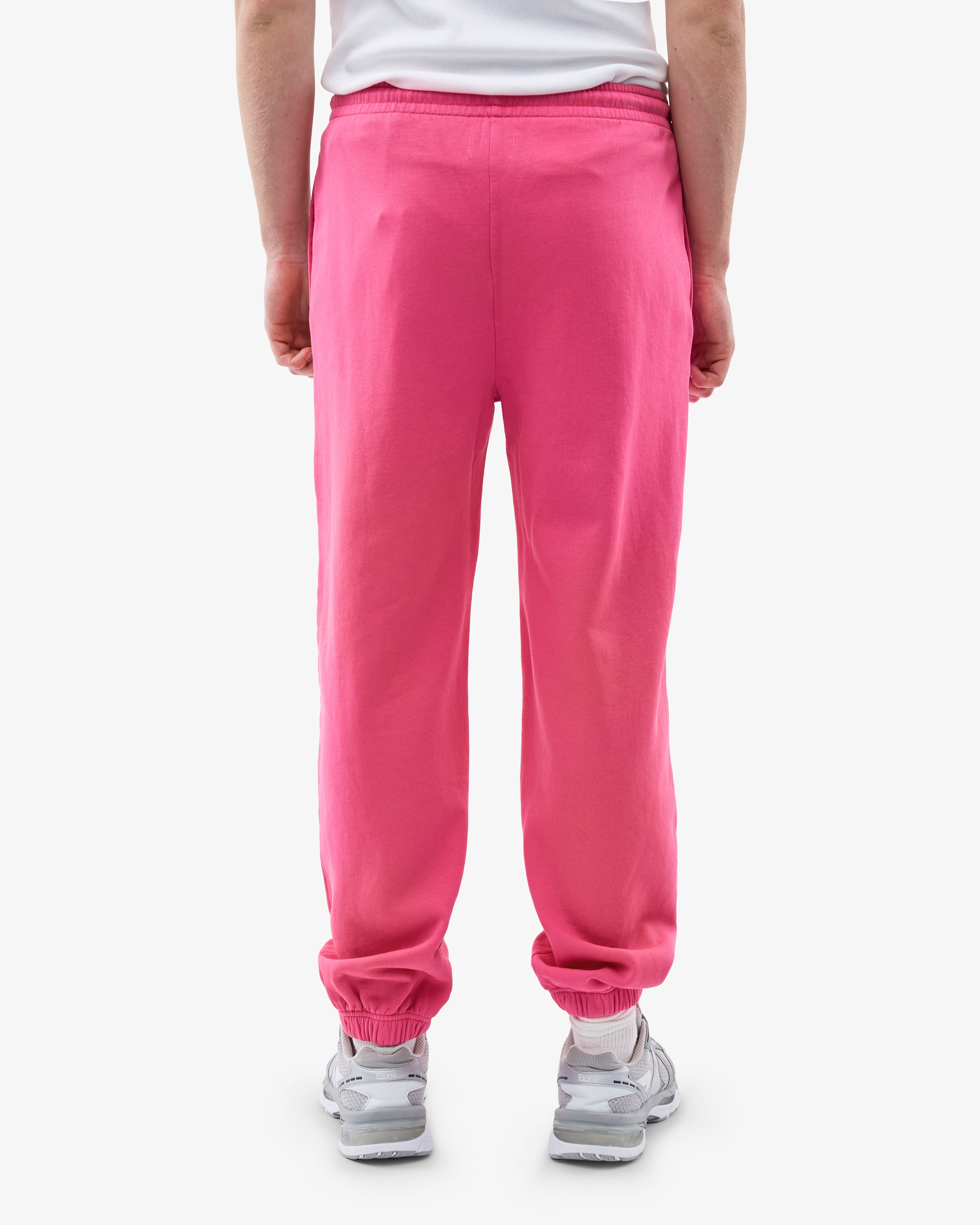 Organic Relaxed Sweatpants for Women - Soft Cotton Lounge Pants in Bubblegum Pink - Perfect for Yoga, Home Comfort & Casual Wear