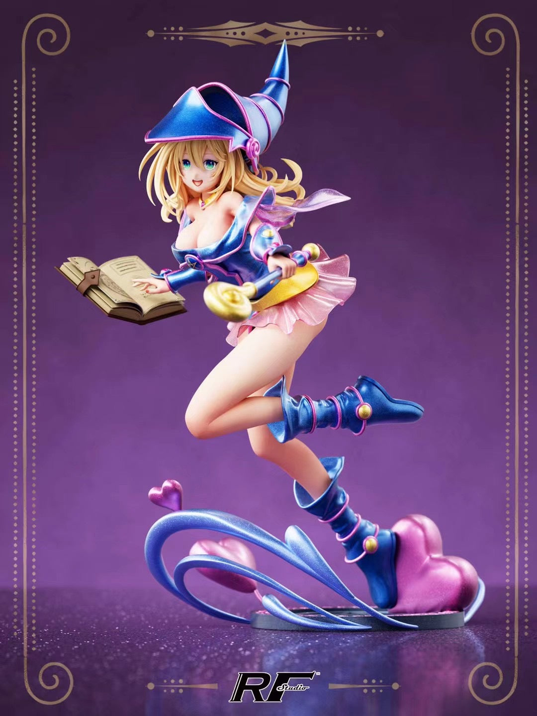 RF Studio Dark Magician Girl Anime Figure - Collectible Yu-Gi-Oh! Character Statue for Gamers & Anime Fans - Perfect for Display, Cosplay Props, and Gift Giving