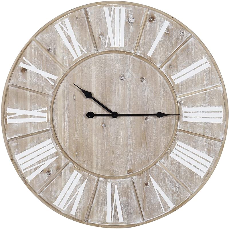 Natural Wooden Wall Clock - Brown Crestview Collection | Rustic Home Decor, Farmhouse & Living Room Wall Art