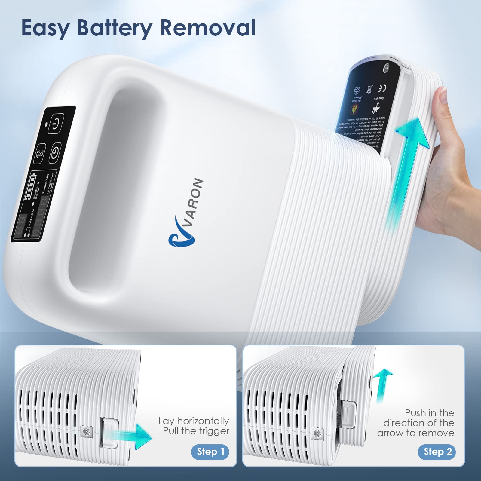 Portable Oxygen Concentrator Machine - 1-5L Adjustable Flow, 93% Purity, Low Noise for Home & Travel Use - Perfect for COPD, Sleep Apnea & High Altitude Activities