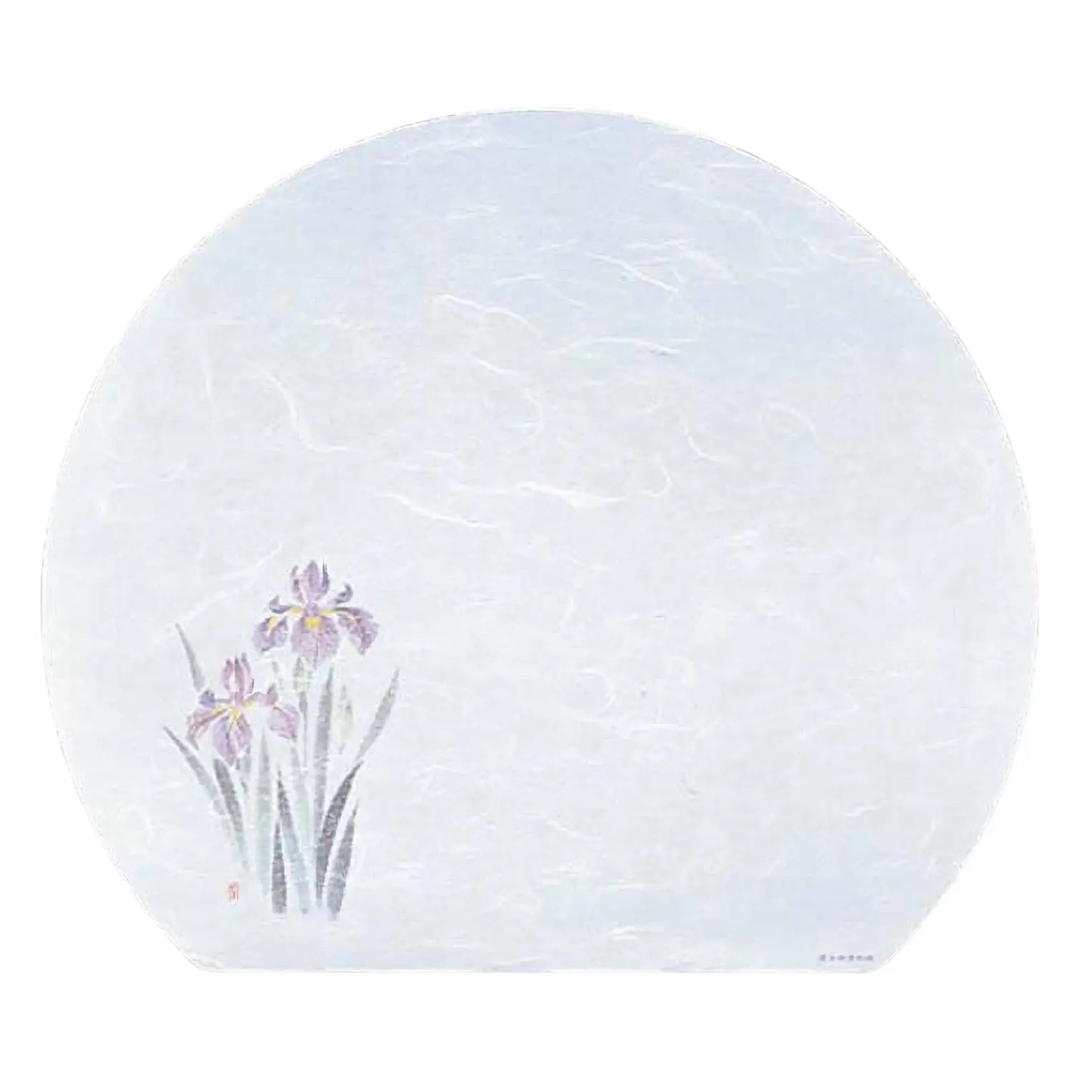 Japanese Iris Washi Paper Half Moon Placemats - Set of 100 Handmade Traditional Japanese Table Mats for Dining, Tea Ceremony & Home Decor