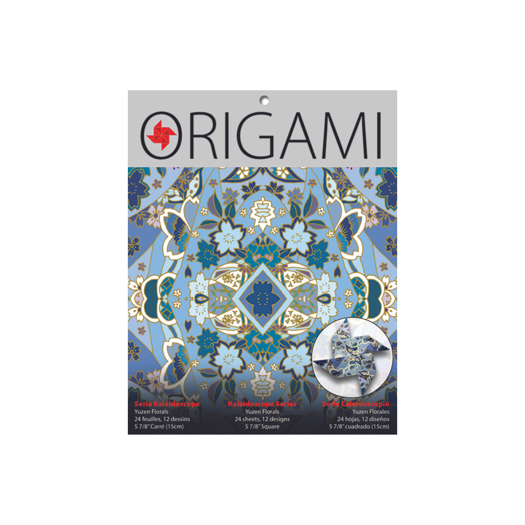 Origami Paper Kaleidoscope Series - Yuzen Floral Design, 24 Sheets 5 7/8 Inch (4526) for DIY Crafts, Gift Wrapping & Japanese Art Projects