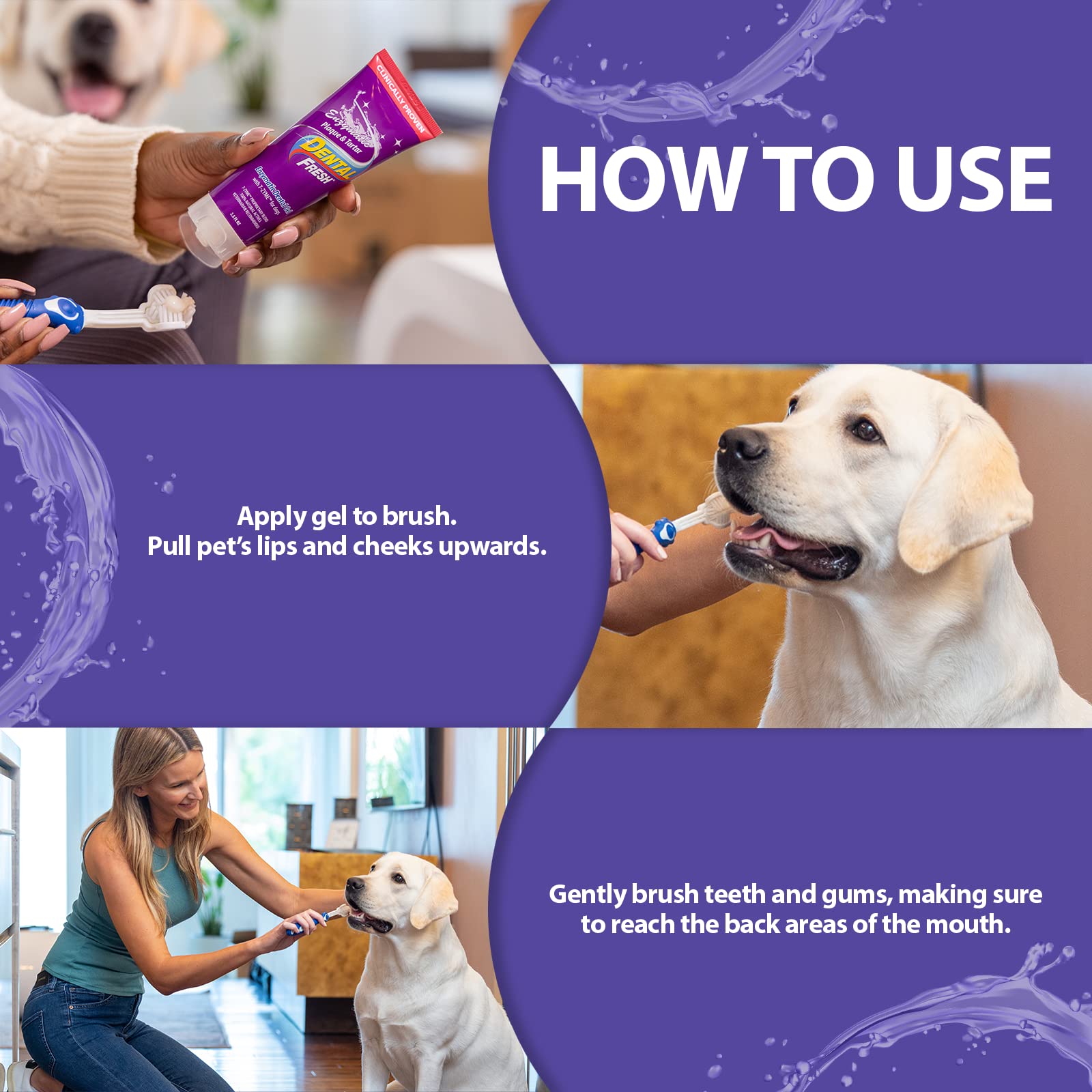 **Dental Fresh Enzymatic Gel Finger Toothbrush Kit for Dogs – Dog Toothpaste & Finger Toothbrush – Teeth Cleaning for Small & Large Breeds – Freshens Breath & Prevents Plaque – Perfect for Home & Vet Use**