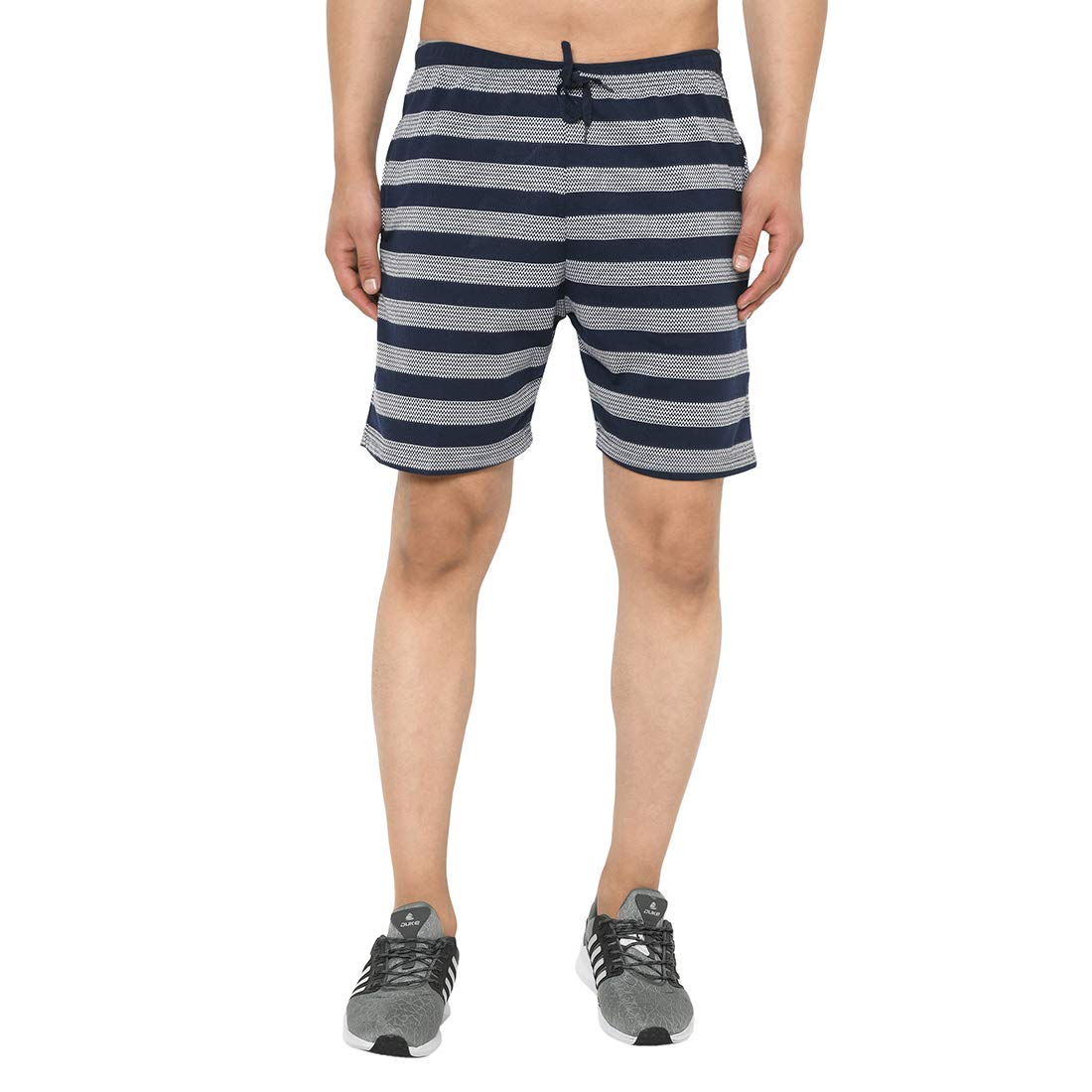 Men's Cotton Blended Striped Casual Shorts - Mack Jonney Comfortable Summer Beachwear & Lounge Pants for Outdoor Activities