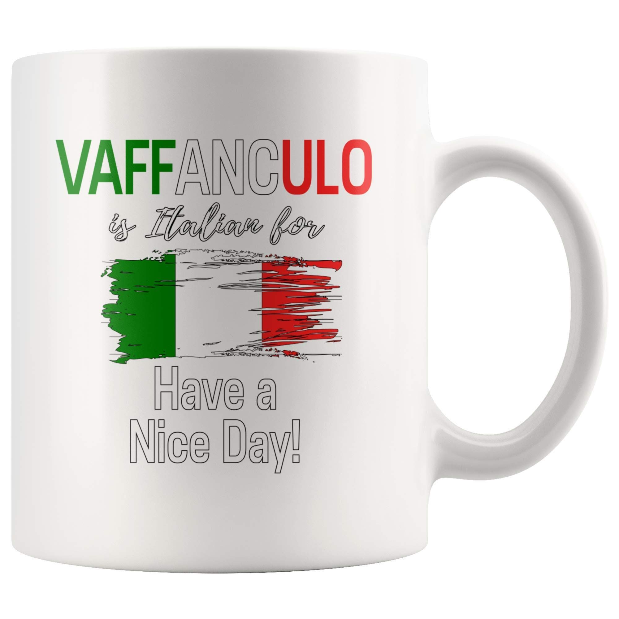 Vaffanculo Italian Sarcastic Coffee Mug 11oz - Funny Patriotic Gift for Dad, Son & Adults - Perfect for Italian Citizenship Celebration & Office Humor
